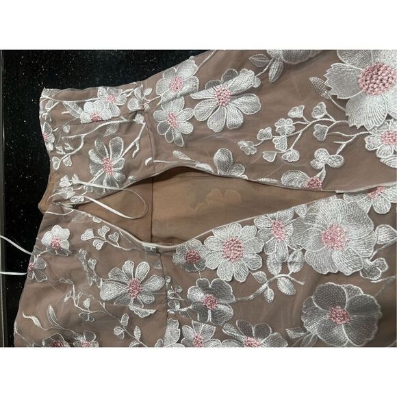 Elliatt Floral Appliqué Strapless Cocktail Minidress Bridal Wedding Guest size S - Picture 5 of 8